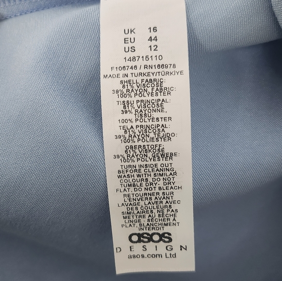 ASOS DESIGN cape detail maxi dress in blue - Picture 6 of 8